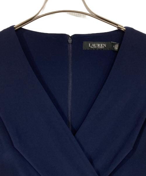 LAUREN RALPH LAUREN（ローレンラルフローレン）LAUREN RALPH LAUREN (ローレンラルフローレン) カシュクールワンピース ネイビーの古着・服飾アイテム