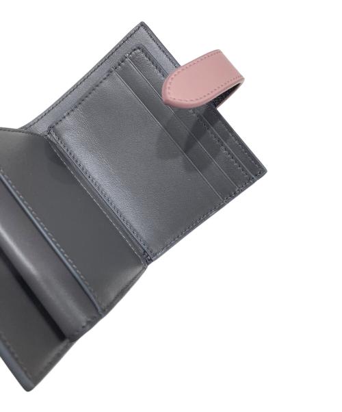CELINE（セリーヌ）CELINE (セリーヌ) スモールストラップウォレット グレー×ピンクの古着・服飾アイテム