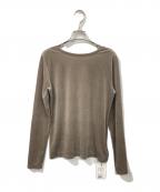 MARW UNITED ARROWSマルゥ ユナイテッドアローズ）の古着「シアー ベロア ロングスリーブ カットソー」｜ブラウン