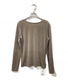 MARW UNITED ARROWS（マルゥ ユナイテッドアローズ）の古着「シアー ベロア ロングスリーブ カットソー」｜ブラウン