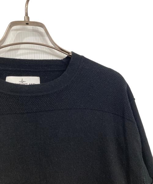 STONE ISLAND（ストーンアイランド）STONE ISLAND (ストーンアイランド) クルーネックニット ブラック サイズ:Sの古着・服飾アイテム