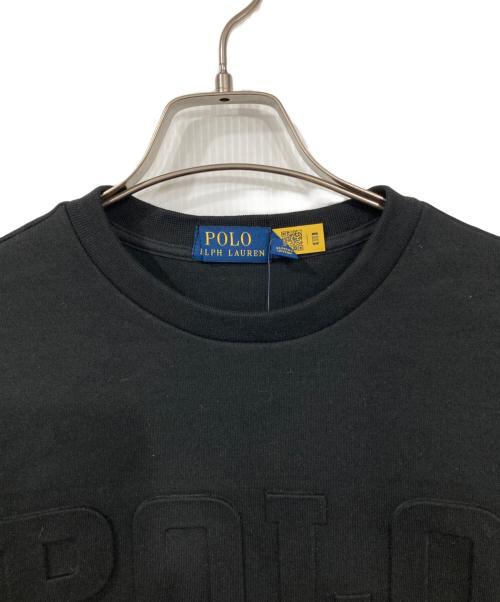 POLO RALPH LAUREN（ポロ・ラルフローレン）POLO RALPH LAUREN (ポロ・ラルフローレン) エンボスロゴスウェット ブラック サイズ:XS 未使用品の古着・服飾アイテム