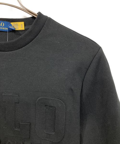 POLO RALPH LAUREN（ポロ・ラルフローレン）POLO RALPH LAUREN (ポロ・ラルフローレン) エンボスロゴスウェット ブラック サイズ:XS 未使用品の古着・服飾アイテム
