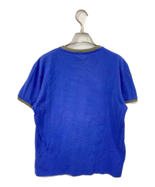 MONCLER（モンクレール）MONCLER (モンクレール) VネックTシャツ ブルー サイズ:Lの古着・服飾アイテム