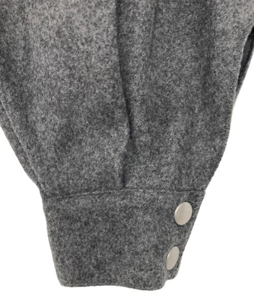 MECRE（メクル）MECRE (メクル) メルトン フーディー ショート ブルゾン グレー サイズ:Sの古着・服飾アイテム