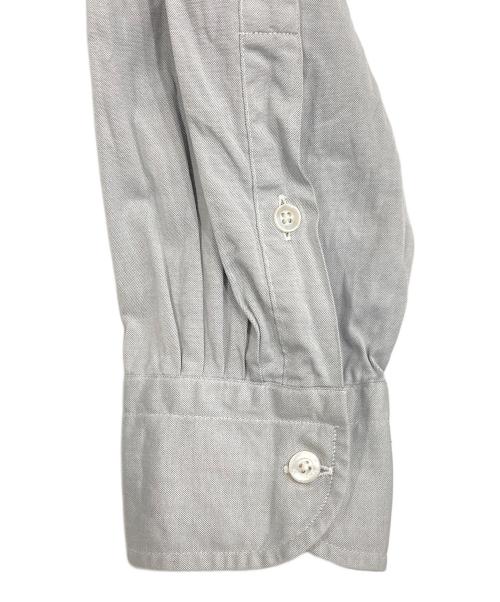 HERMES（エルメス）HERMES (エルメス) Hロゴ刺繍ボタンダウンシャツ グレー サイズ:41の古着・服飾アイテム