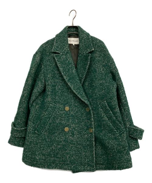 RAY BEAMS（レイ ビームス）RAY BEAMS (レイ ビームス) ツイードダブルハーフコート グリーン サイズ:1の古着・服飾アイテム