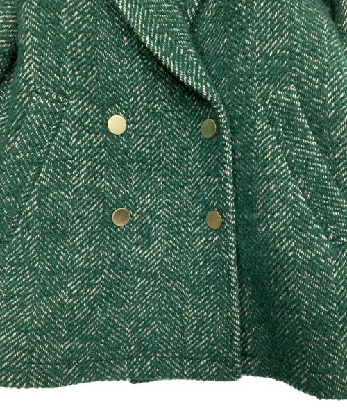 RAY BEAMS（レイ ビームス）RAY BEAMS (レイ ビームス) ツイードダブルハーフコート グリーン サイズ:1の古着・服飾アイテム