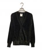 GUCCIグッチ）の古着「GGチャーム付ラメカーディガン」｜ブラック