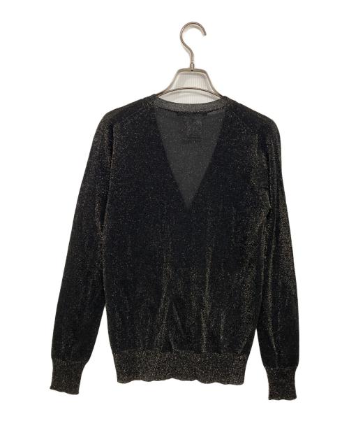 GUCCI（グッチ）GUCCI (グッチ) GGチャーム付ラメカーディガン ブラック サイズ:XSの古着・服飾アイテム