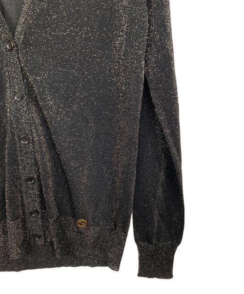 GUCCI（グッチ）GUCCI (グッチ) GGチャーム付ラメカーディガン ブラック サイズ:XSの古着・服飾アイテム