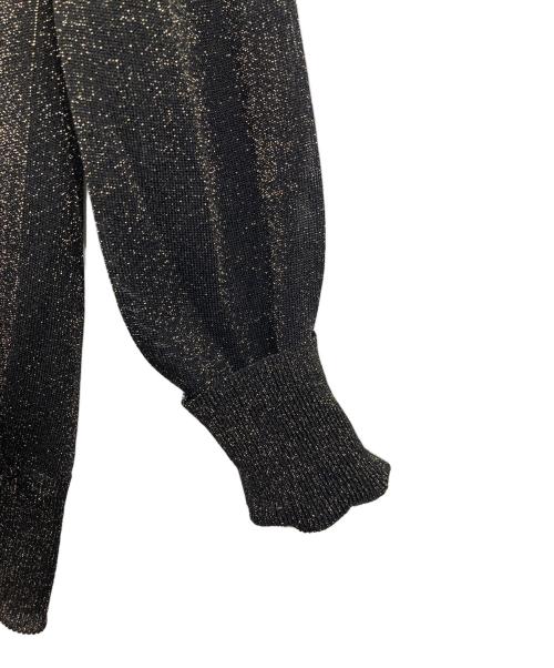 GUCCI（グッチ）GUCCI (グッチ) GGチャーム付ラメカーディガン ブラック サイズ:XSの古着・服飾アイテム