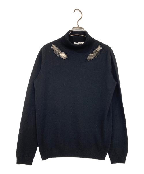 JIL SANDER（ジルサンダー）JIL SANDER (ジルサンダー) カシミヤタートルネックニット ブラック サイズ:36の古着・服飾アイテム