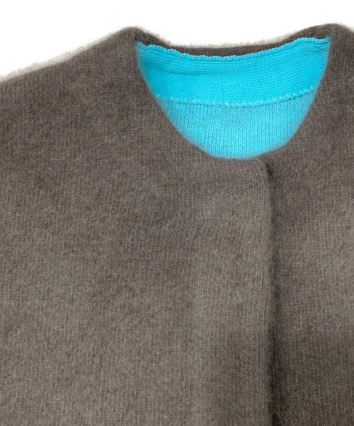 ELENDEEK（エレンディーク）ELENDEEK (エレンディーク) ラクーンカーディガン ブラウン サイズ:Fの古着・服飾アイテム