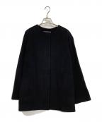 JOURNAL STANDARD relumeジャーナルスタンダード レリューム）の古着「スーパーファインビーバークルーネックコート」｜ブラック