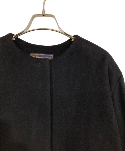 JOURNAL STANDARD relume（ジャーナルスタンダード レリューム）JOURNAL STANDARD relume (ジャーナルスタンダード レリューム) スーパーファインビーバークルーネックコート ブラック サイズ:38の古着・服飾アイテム
