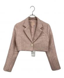 Resexxy（リゼクシー）の古着「ツイードクロップドジャケット」｜ピンク