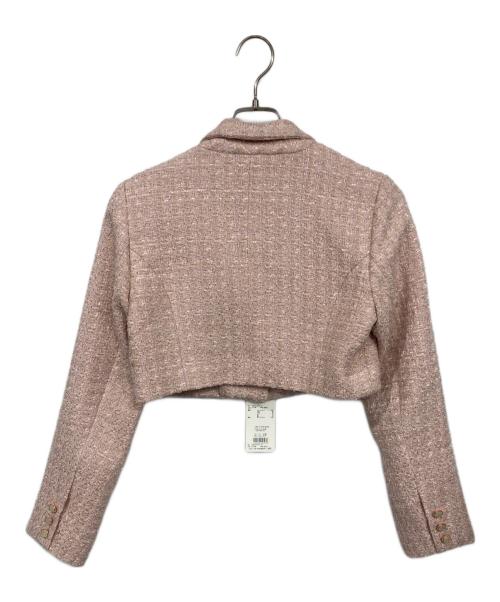 Resexxy（リゼクシー）Resexxy (リゼクシー) ツイードクロップドジャケット ピンク サイズ:F 未使用品の古着・服飾アイテム