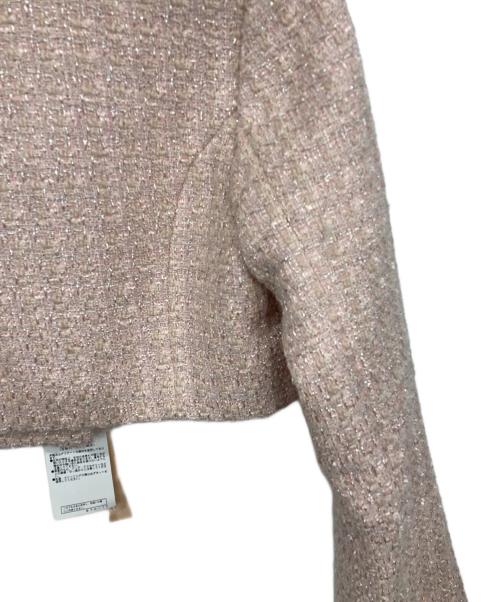 Resexxy（リゼクシー）Resexxy (リゼクシー) ツイードクロップドジャケット ピンク サイズ:F 未使用品の古着・服飾アイテム