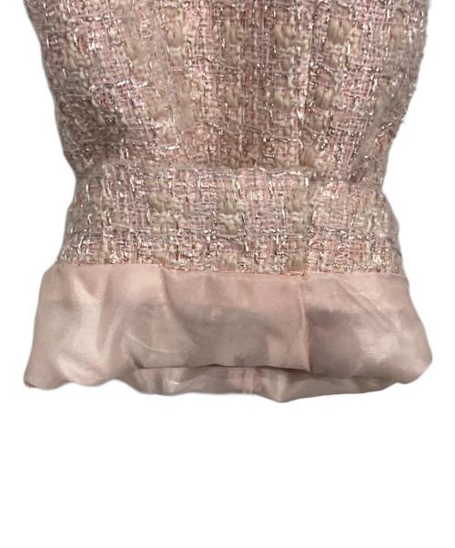 Resexxy（リゼクシー）Resexxy (リゼクシー) ツイードクロップドジャケット ピンク サイズ:F 未使用品の古着・服飾アイテム