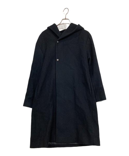 STUDIOUS（ステュディオス）STUDIOUS (ステュディオス) メルトンオーバーフードコート ブラック サイズ:3の古着・服飾アイテム