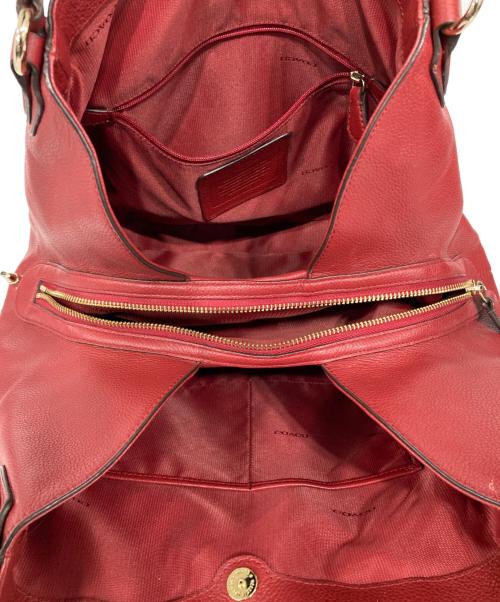 COACH（コーチ）COACH (コーチ) ハンドバッグ レッドの古着・服飾アイテム