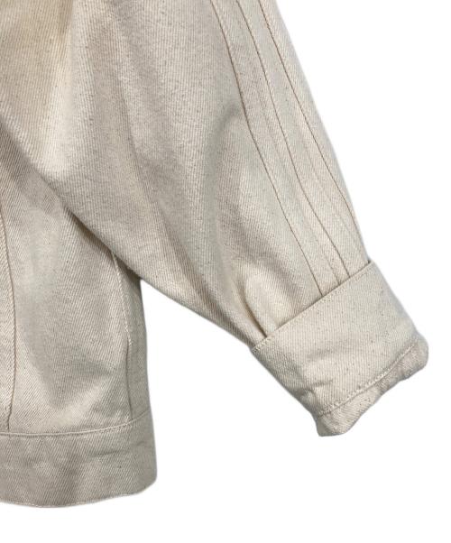 adidas（アディダス）adidas (アディダス) KSENIA SCHNAIDER (クセニア シュナイダー) デニムジャケット ベージュ サイズ:2XSの古着・服飾アイテム