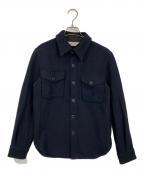 FIVE BROTHERファイブブラザー）の古着「ウール長袖シャツ」｜ネイビー