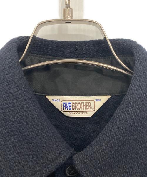 FIVE BROTHER（ファイブブラザー）FIVE BROTHER (ファイブブラザー) ウール長袖シャツ ネイビー サイズ:SMALLの古着・服飾アイテム