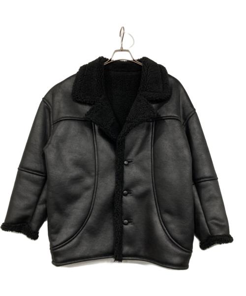 UNGRID（アングリッド）Ungrid (アングリッド) フェイクムートンルーズブルゾン ブラック サイズ:Mの古着・服飾アイテム