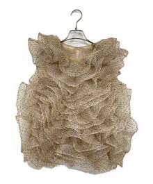 Bibiy.（ビビィ）の古着「チュールドットトップス」｜ベージュ