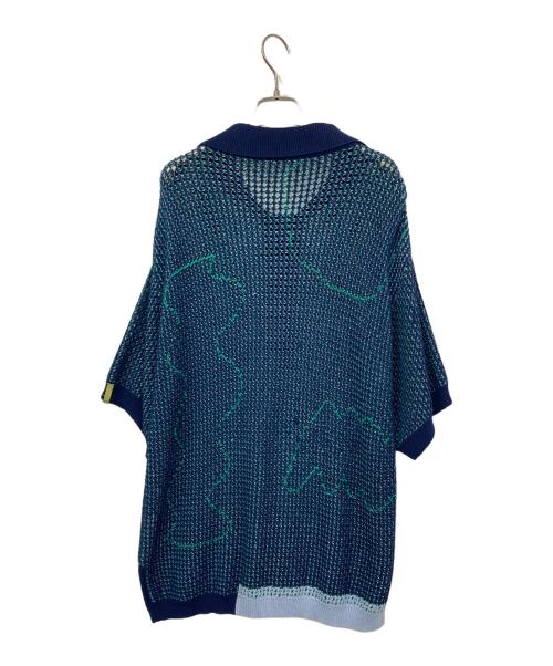 PAMM（パム）PAMM (パム) 後ろ姿の寛大なインテリアメッシュポロ ブルー サイズ:3の古着・服飾アイテム