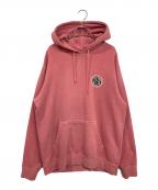 stussyステューシー）の古着「製品染めスケートマンプリントパーカー」｜ピンク