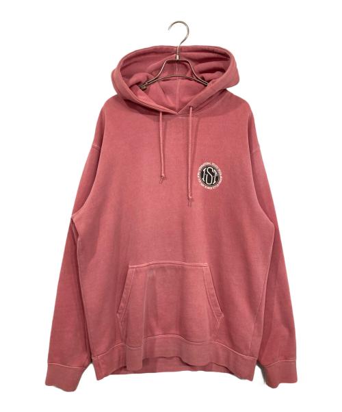 stussy（ステューシー）stussy (ステューシー) 製品染めスケートマンプリントパーカー ピンク サイズ:Mの古着・服飾アイテム