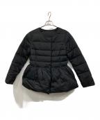 FENNELフェンネル）の古着「ペプラムダウンジャケット」｜ブラック