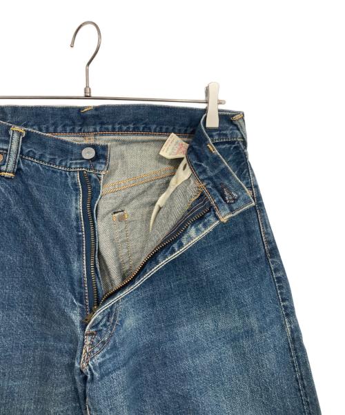 EVISU（エヴィス）EVISU (エヴィス) 白赤カモメペイントデニムパンツ インディゴ サイズ:W34×L35の古着・服飾アイテム