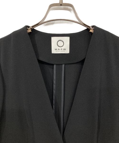 MARW UNITED ARROWS（マルゥ ユナイテッドアローズ）MARW UNITED ARROWS (マルゥ ユナイテッドアローズ) ノーカラージャケット ブラック サイズ:36の古着・服飾アイテム