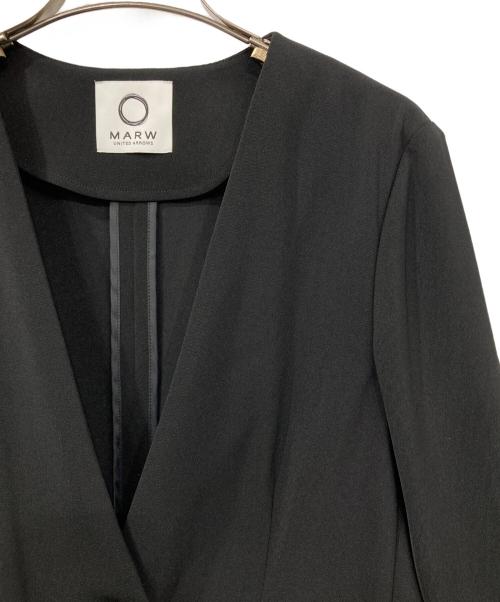 MARW UNITED ARROWS（マルゥ ユナイテッドアローズ）MARW UNITED ARROWS (マルゥ ユナイテッドアローズ) ノーカラージャケット ブラック サイズ:36の古着・服飾アイテム