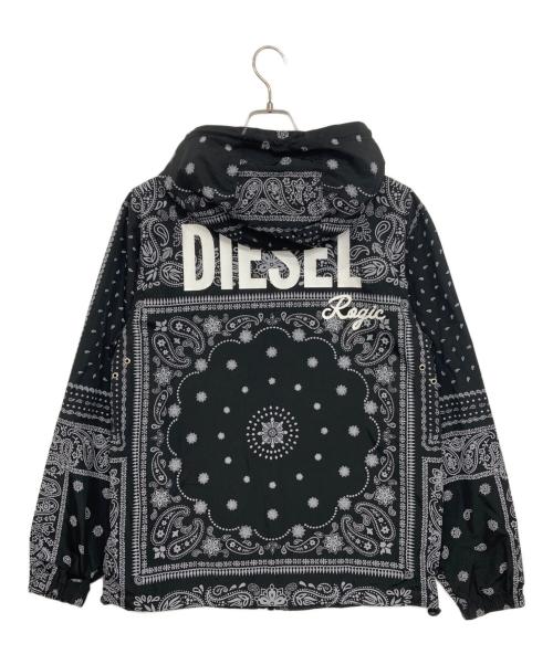 DIESEL（ディーゼル）DIESEL (ディーゼル) ROGIC GR8 (ロジック グレイト) ペイズリーマウンテンジャケット ブラック サイズ:Sの古着・服飾アイテム