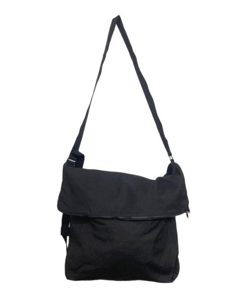YOHJI YAMAMOTO（ヨウジヤマモト）YOHJI YAMAMOTO (ヨウジヤマモト) ロゴショルダーバッグ ブラックの古着・服飾アイテム
