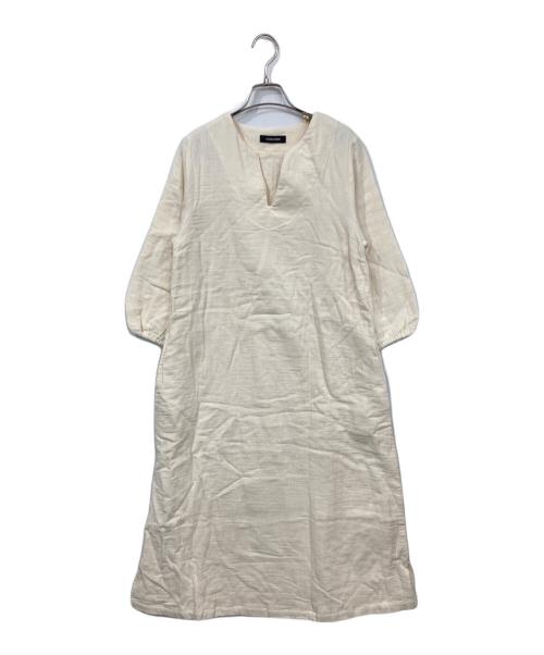 ourhome（アワホーム）OURHOME (アワホーム) ガーゼワンピース ベージュ サイズ:FREEの古着・服飾アイテム