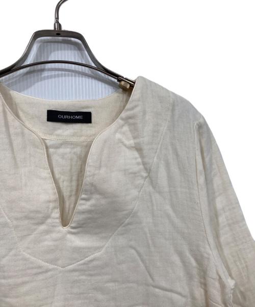 ourhome（アワホーム）OURHOME (アワホーム) ガーゼワンピース ベージュ サイズ:FREEの古着・服飾アイテム