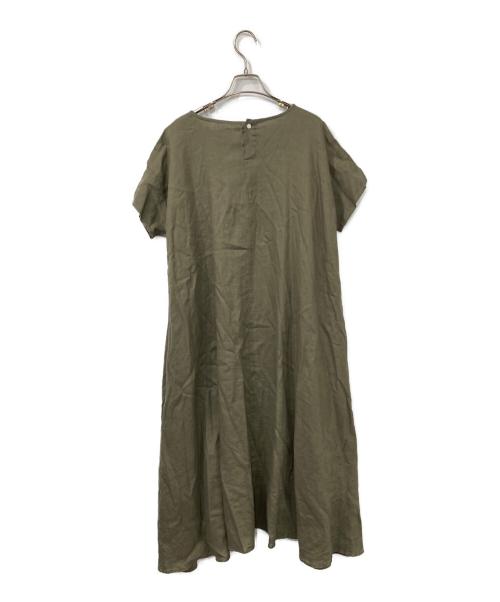 BEARDSLEY（ビアズリー）BEARDSLEY (ビアズリー) リネンワンピース カーキ サイズ:1の古着・服飾アイテム