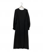 CAPRICIEUX LE'MAGEカプリシューレマージュ）の古着「エンボスパフワンピース」｜ブラック