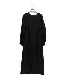 CAPRICIEUX LE'MAGE（カプリシューレマージュ）の古着「エンボスパフワンピース」｜ブラック