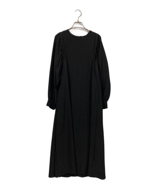 CAPRICIEUX LE'MAGE（カプリシューレマージュ）CAPRICIEUX LE'MAGE (カプリシューレマージュ) エンボスパフワンピース ブラック サイズ:Fの古着・服飾アイテム