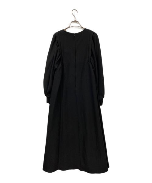 CAPRICIEUX LE'MAGE（カプリシューレマージュ）CAPRICIEUX LE'MAGE (カプリシューレマージュ) エンボスパフワンピース ブラック サイズ:Fの古着・服飾アイテム