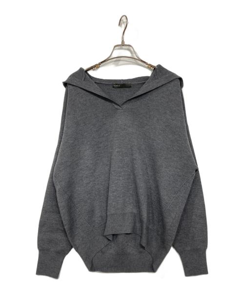 Noble（ノーブル）Noble (ノーブル) 接結タック編みフードプルオーバー グレー サイズ:-の古着・服飾アイテム