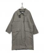 Audrey and John Wadオードリーアンドジョンワッド）の古着「ダブルフェイスステンカラーロングコート」｜グレー