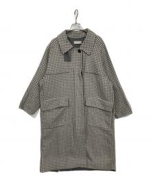 Audrey and John Wad（オードリーアンドジョンワッド）の古着「ダブルフェイスステンカラーロングコート」｜グレー